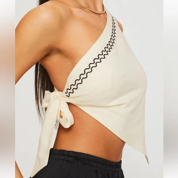 Princess Polly Frankle Top Cream - Picture 2 of 5